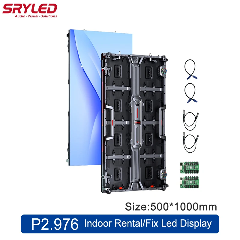 

SRYLED LED Video Wall Panel Rental P2.976 P3.91 500×1000mm Shopping Mall Bussiness Advertising Backdrop LED Video Wall System