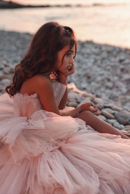 Blush Pink Flower Girl Dresses For Beach Wedding Kids Ruffles Party Girls  Pageant Birthday Gowns High Low Photoshoot for Fotos _ - AliExpress Mobile