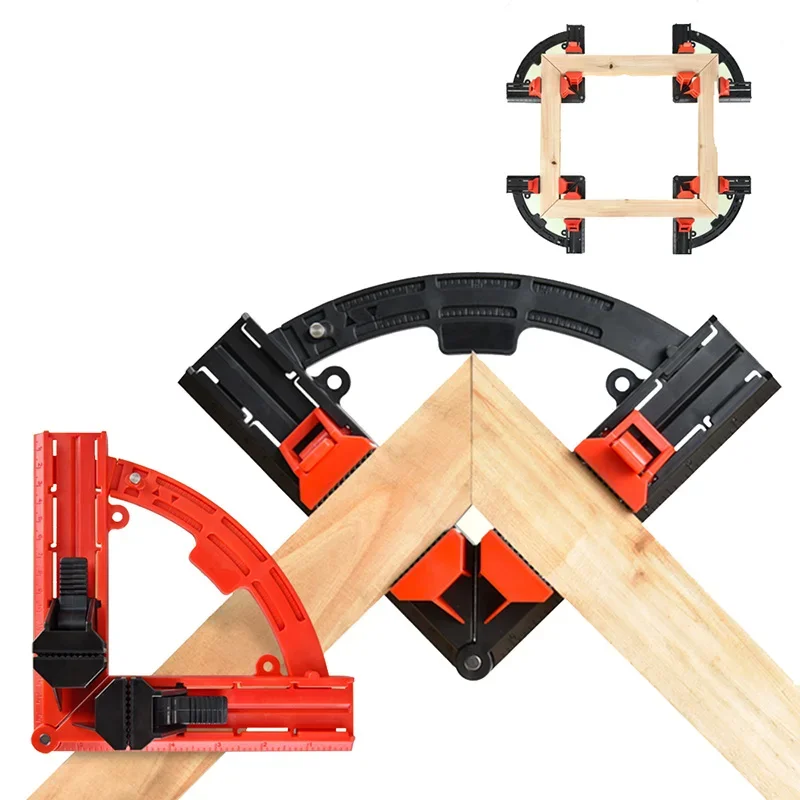 

30-90 Degrees Adjustable L-Shaped Auxiliary Fixture Splicing Board Positioning Panel Fixed Clip Carpenter's Square Ruler Tool