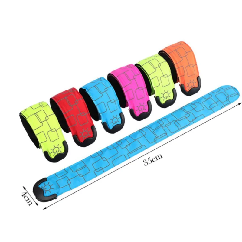 남여 USB LED 완장 야간 산책 사이클링을위한 고품질 충전식 높은 가시성 다리 경고 손목 밴드 LED 라이트 벨트