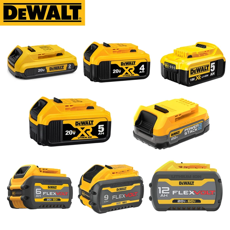 DEWALT Original Lithium Battery 18V 20V 60V 2AH 4AH 5AH 6AH 9AH 12AH Battery