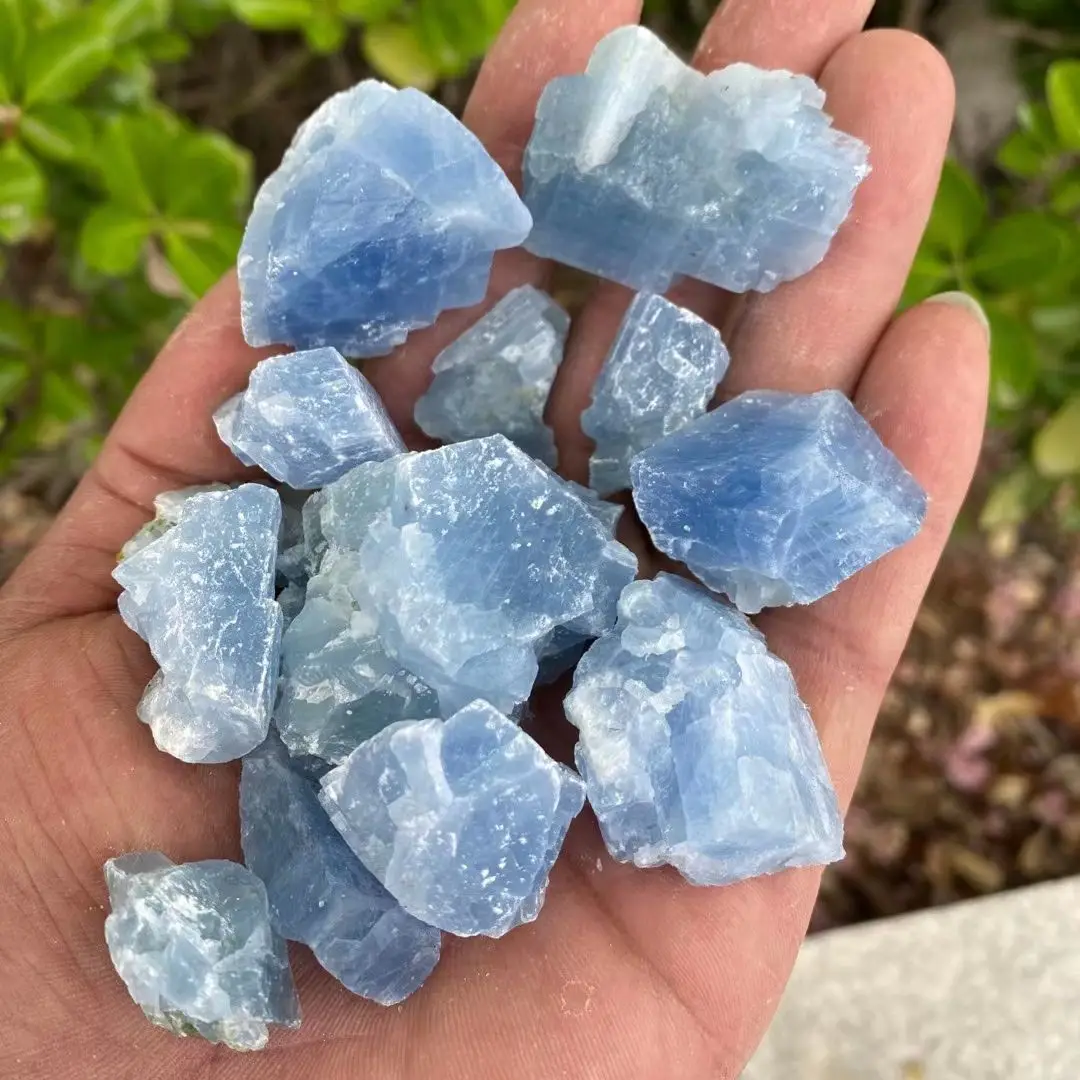 1kgbagLargesizeNaturalBlueCalciteRoughStoneRawQuartzCrystals