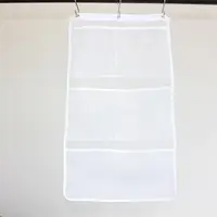 Mesh Bathroom Hanging Bag Hanging Shower Caddy Capacity Bathroom Hanging Bag with Hooks for Shower Organization Quick Dry Mesh 1