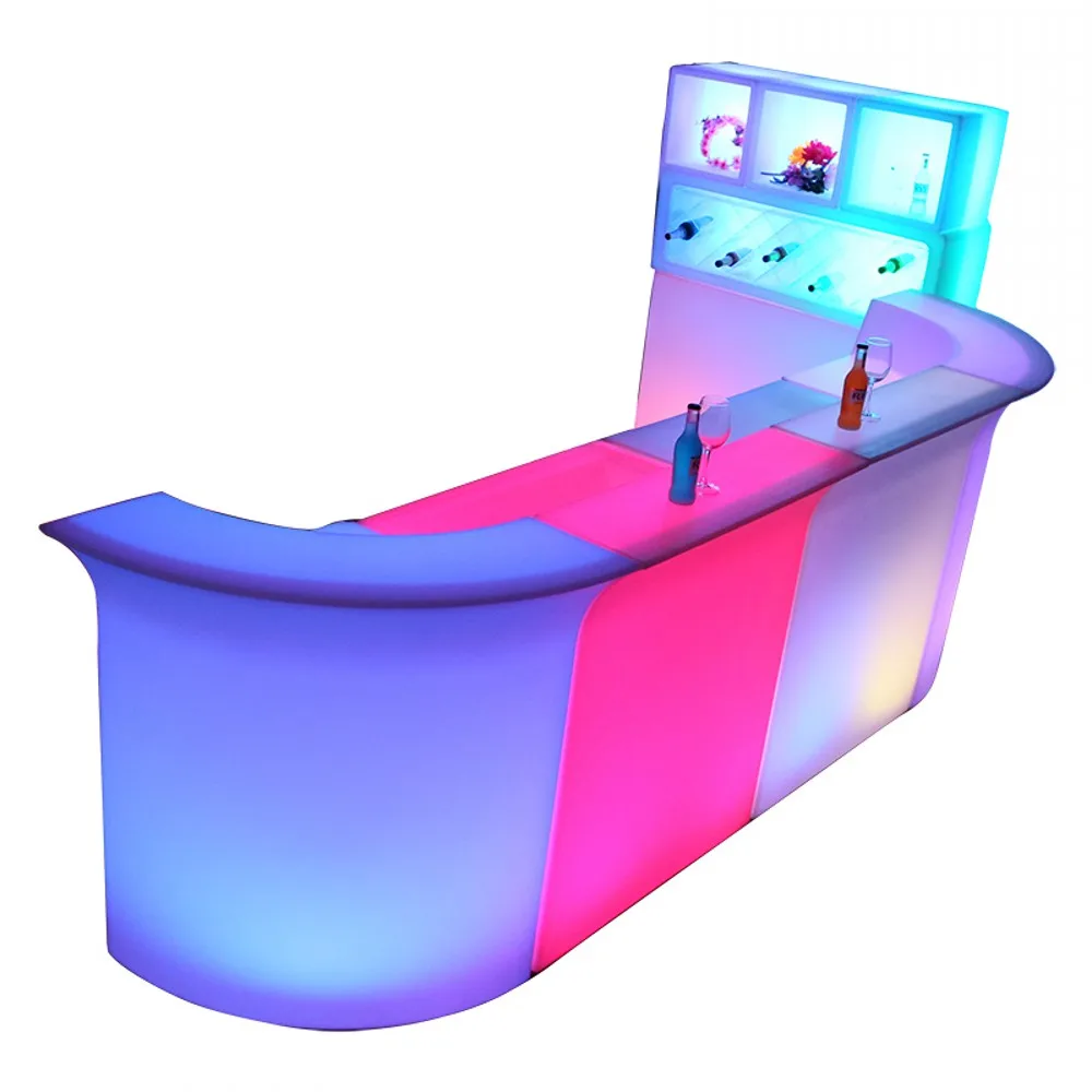 New Rechargeable Wine Cabinet Lighting Bar Counter Waterproof Bar Disco Ktv Waiter Cocktail Tables Nightclub Furniture
