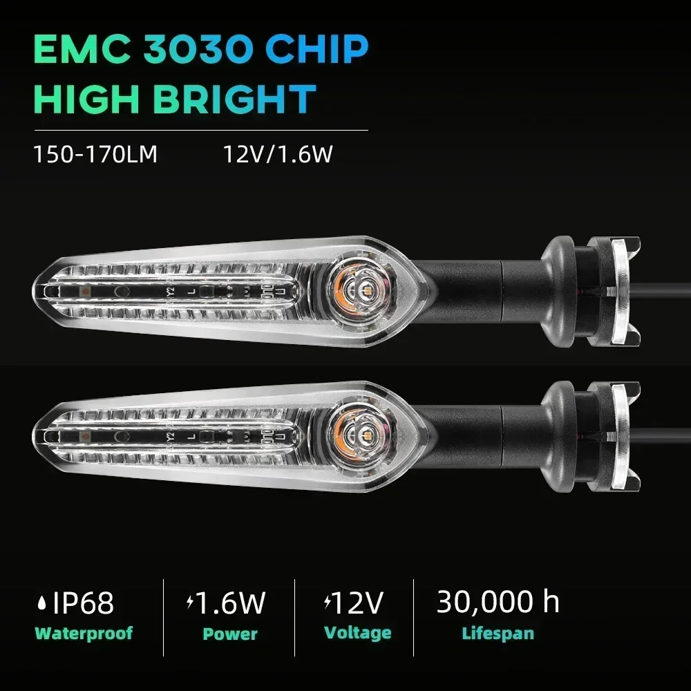 Motorcycle Turn Signal Lights LED For YAMAHA MT07 Tenere 700 XJ6 FZ6 MT09 Tracer 900 MT10 MT03 FZ25 Flashing Directional Flasher