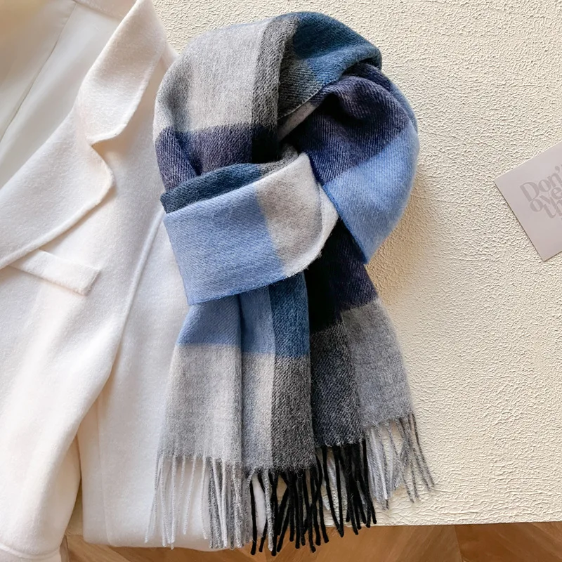 3-lazy Plaid style-hidden blue and gray