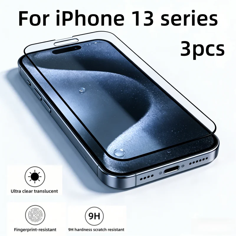 3 יחידות זכוכית מחוסמת לאייפון 13 13Pro 13Pro Max מגן מסך