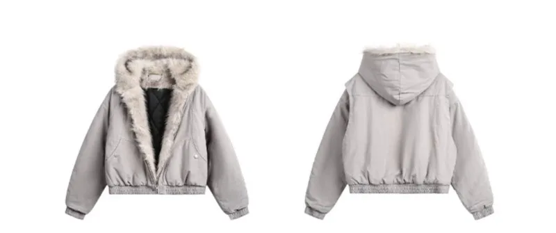 PFNW Patchwork Fur Collar Cotton Jacket Autumn Winter New Men's Hooded Long Sleeved Short Cardigan Coat 28L1106