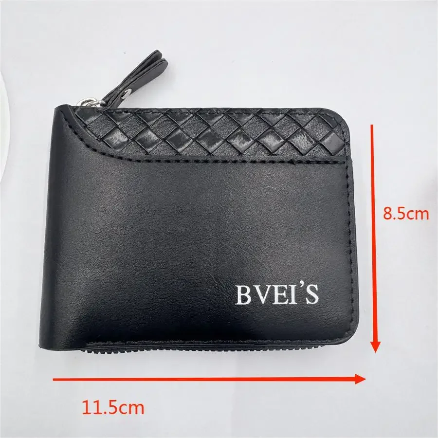 Leather Men&rsquo;s Wallet Luxury Mens Purse Male Zipper Card Holders with Coin Pocket Rfid Wallets Gifts for Men Money Bag 1 pc zipper wallets,leather wallet,coin purse wallet,pu leather card bag,credit card holder,faux leather wallet,card wallet