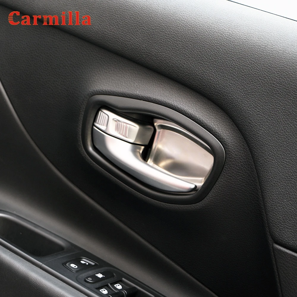 4Pcs Carbon Faser Auto Einstiegsleisten Willkommen Pedal Dekoration Leder  Aufkleber für Jeep Renegade Auto Zubehör - AliExpress