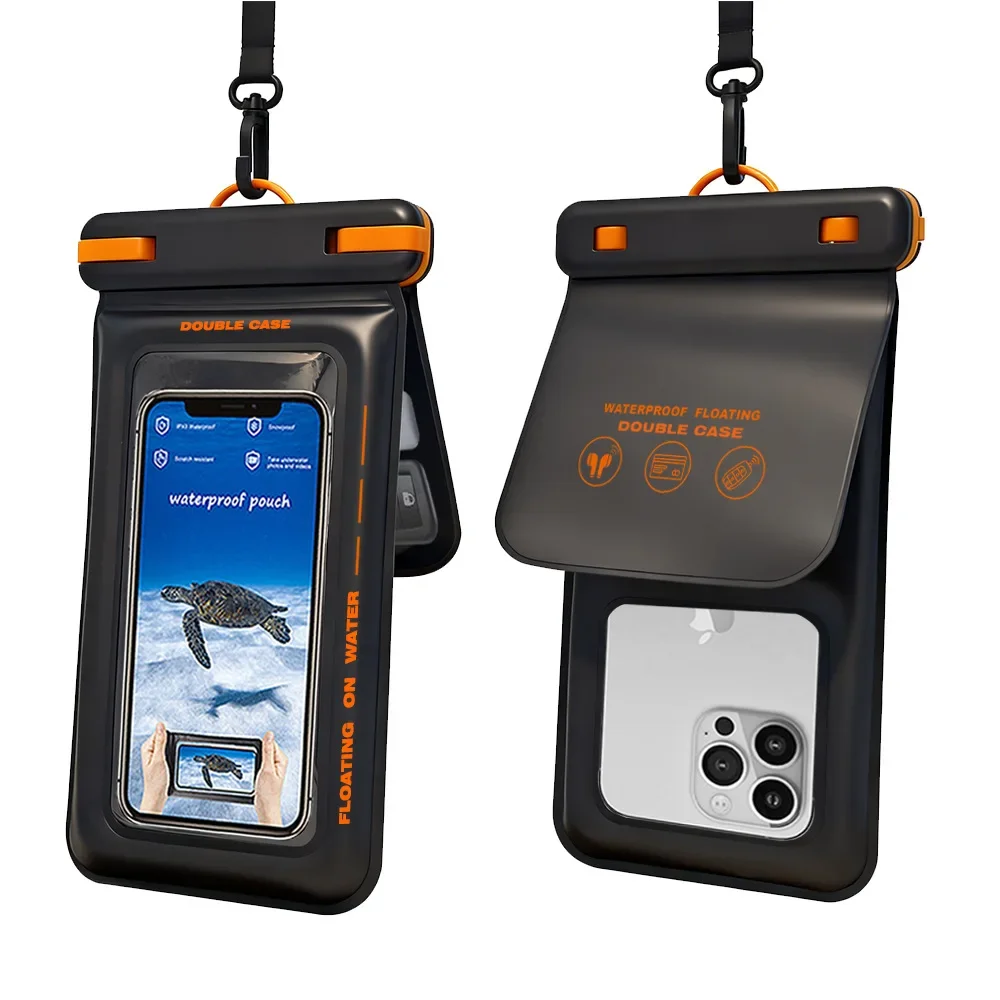 Waterproof Touch Screen Phone Pouch with Lanyard - Universal IPX8 Dry Bag Case