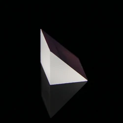 Enhanced Optical K9 Glass Right - Angle Prism with 45 - Degree Internal Reflection Coating and Blackened Finish (30x30x30mm)