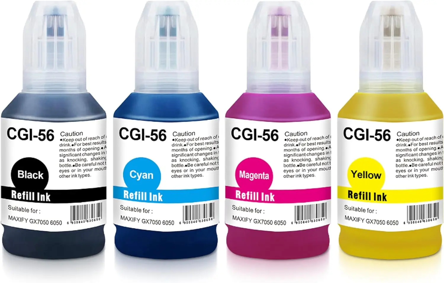 Sostituzione Della Bottiglia Di Inchiostro Gi-56 Compatibile Per Gi56 Gi 56 Inchiostro Gi-56 Pgbk Gi-56M Gi-56C Gi-56Y Per Stampante Maxify Gx3050 Gx4