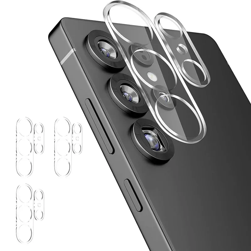Clear 3D Tempered Glass Back Camera Lens Protector - Full Protection, 3-Pack