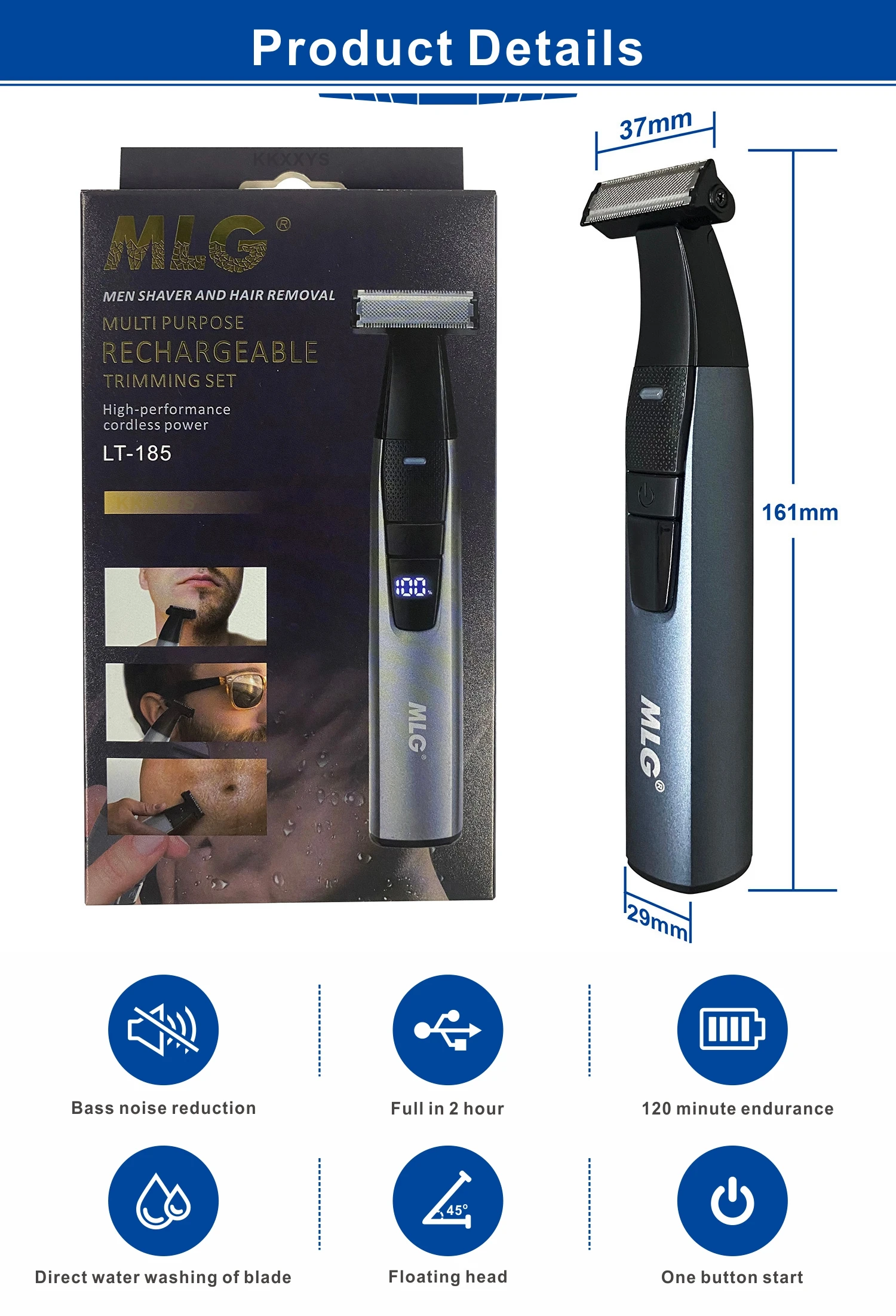 MLG LT-185 lâmina elétrica impermeável: 1mm,3mm guia