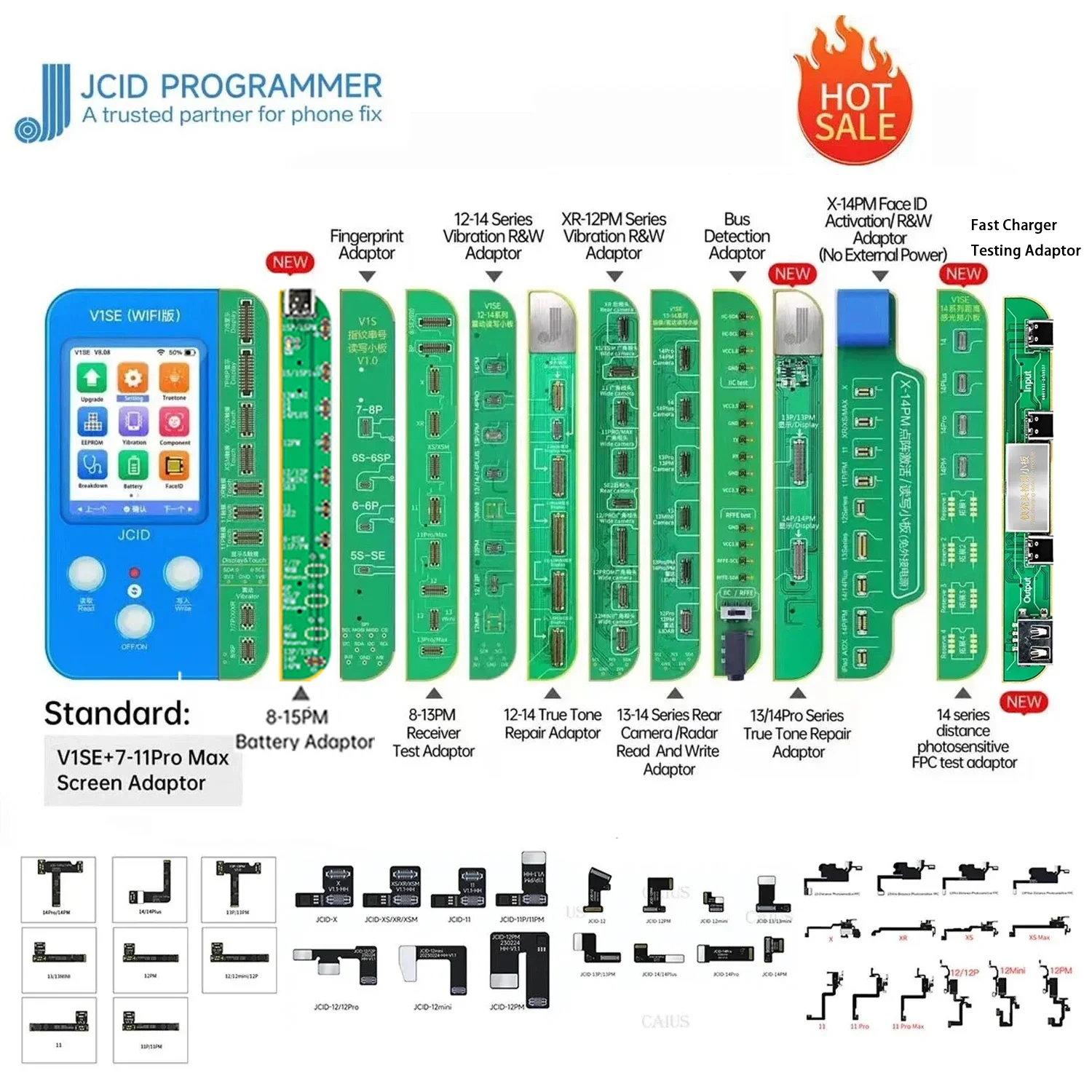 JCID JC V1s V1SE Programmer Ture Tone Repair for Phone 7 7P