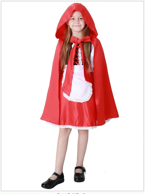 Little Red Riding Hood Halloween 2022 Child Kids Halloween Little Red Riding Hood Cosplay Costume Red Dress Up Fairy Tale Adult Stage Play Costume 2022 Aliexpress