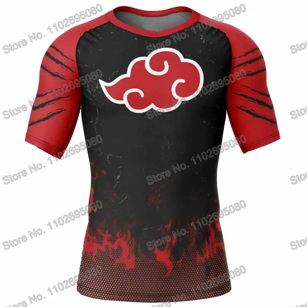Popular Anime Surf Clothing BJJ MMA Men Cartoon Rash Guard Diving T-Shirt Tight Swimwear Summer Beach Floatsuit Women GYM Tops rash guard surfing swimsuit