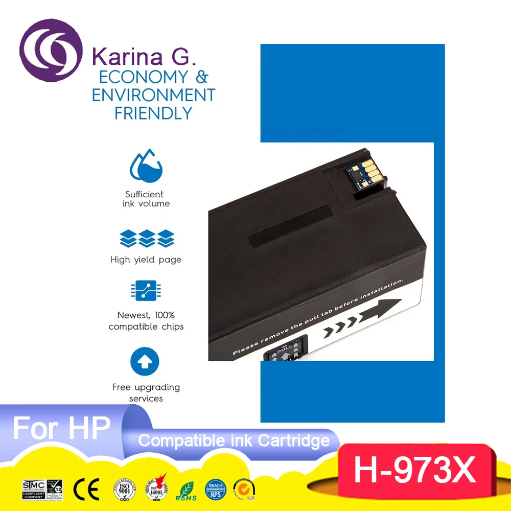 973 973X 973XL Premium Color Compatible InkJet Ink Cartridge For 973X for Pagew