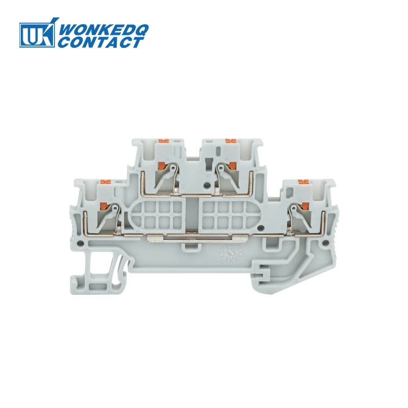 PTTB 1.5/S Double Level Push-in Din Rail Terminal Block 4-Conductor PT 1.5mm&sup2; Cable Electrical Wire Connector PTTB1.5 PTTB-1.5 wire connectors din rail terminal block