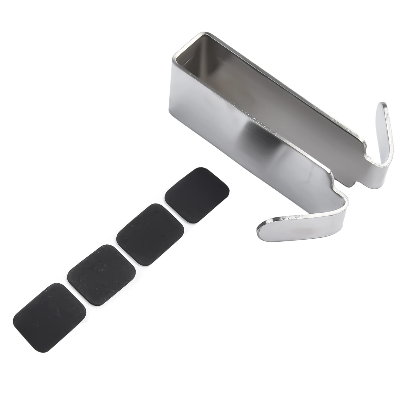 Shower Door Hook Stainless Steel Double Side Hooks Bathroom Door Hook Over Glass Punch-free Towel Rack Glass Wall