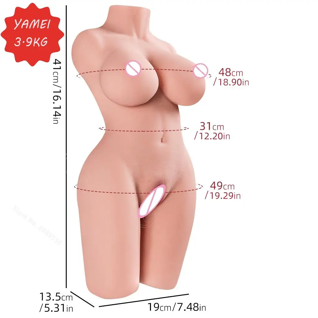 Poupée porno en Silicone, vagin réaliste, demi-corps Sexy pour femmes, gros seins, jouets sexuels, produits pour adultes, masturbateur de pipe AliExpress photo