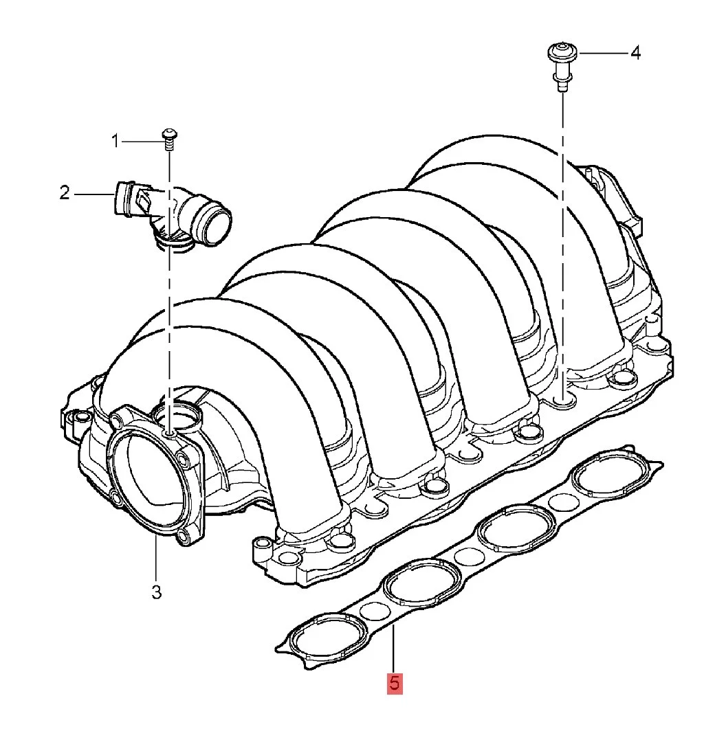 94811014501 Intake manifold gasket sealing ring for Porsche cayenne 9pa1 Turbo 4.5T 2003 2004 2005 2006