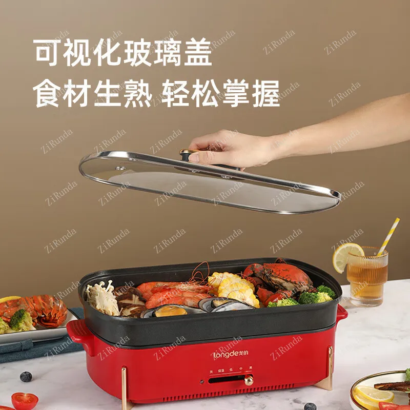~L Multi-Functional Cooking Pot Cooking Pot Barbecue Pan Electric Baking Non-Stick Pan electric skillet 3