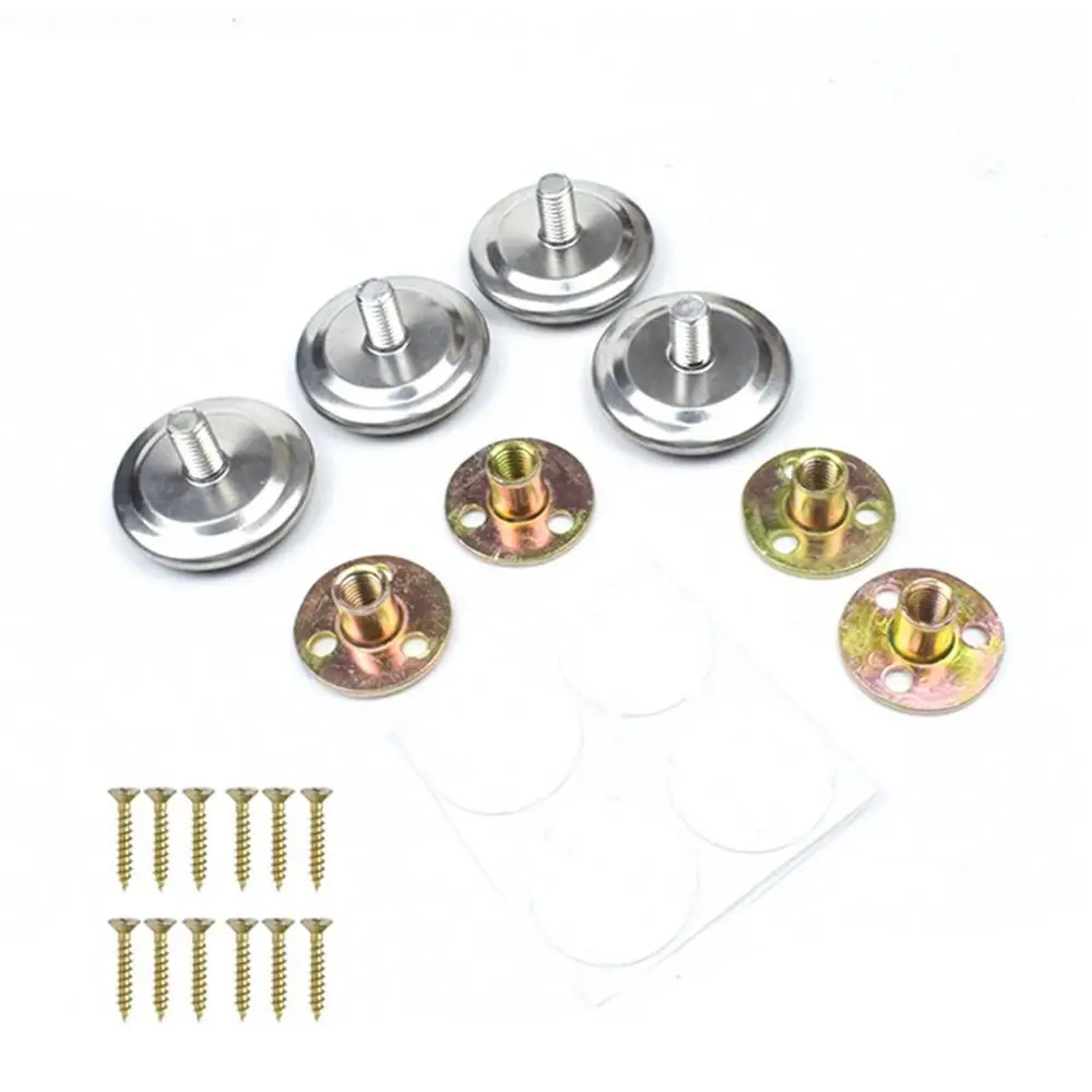 Adjustable Furniture Support Leg Floor Protector Set, Screw-in Base (4 pcs)