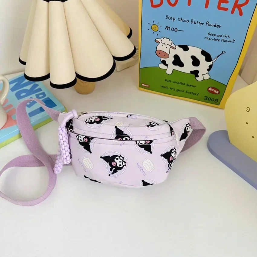 Sanrio Adjustable Crossbody Chest Pack - Cute Girls Cinnamoroll  Hello Kitty Waist Bag