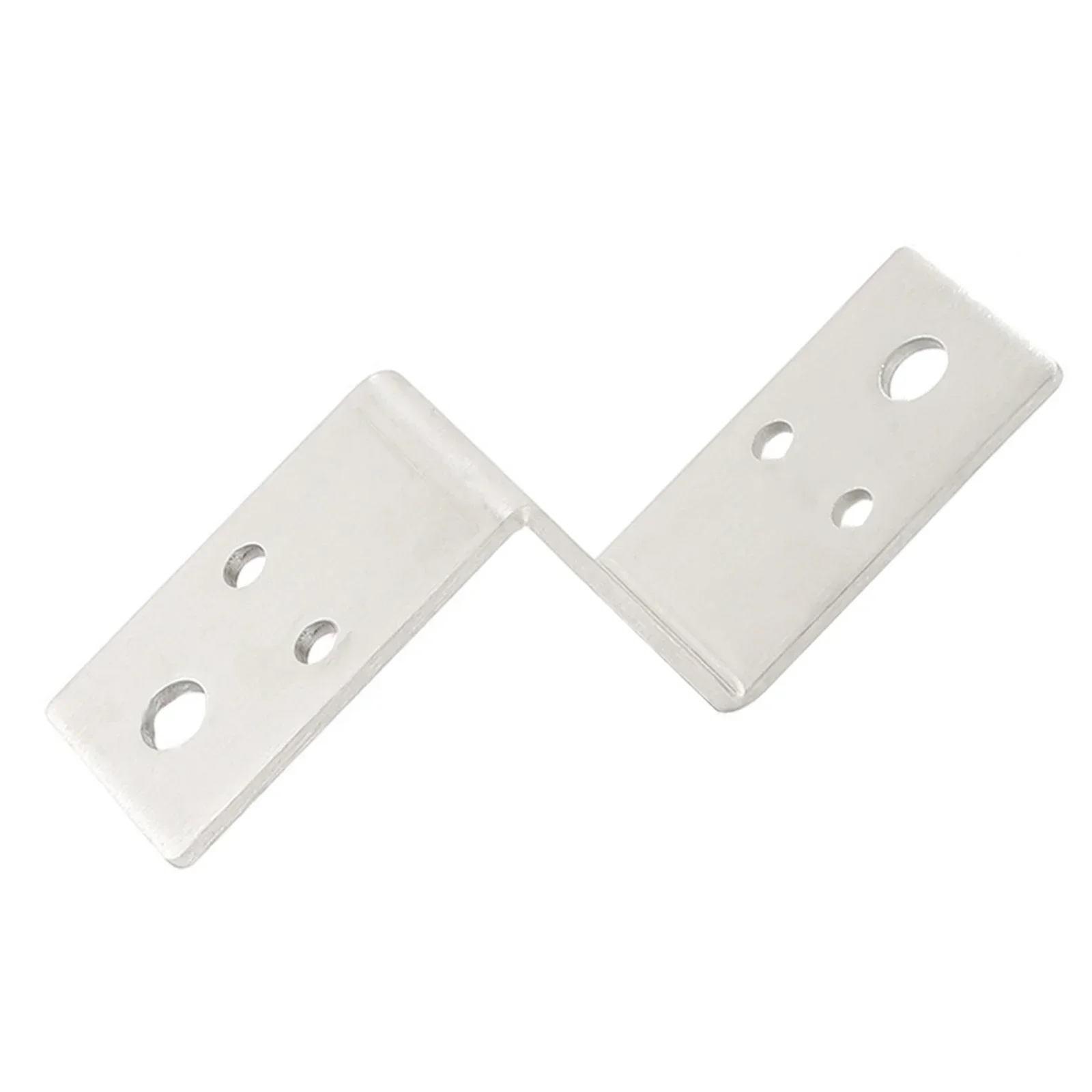 1pc Stainless Steel Angle Corner Brackets Connector Z-Shaped Corner Brace Joint Fastener For Wood Furniture Cabinet Drawer