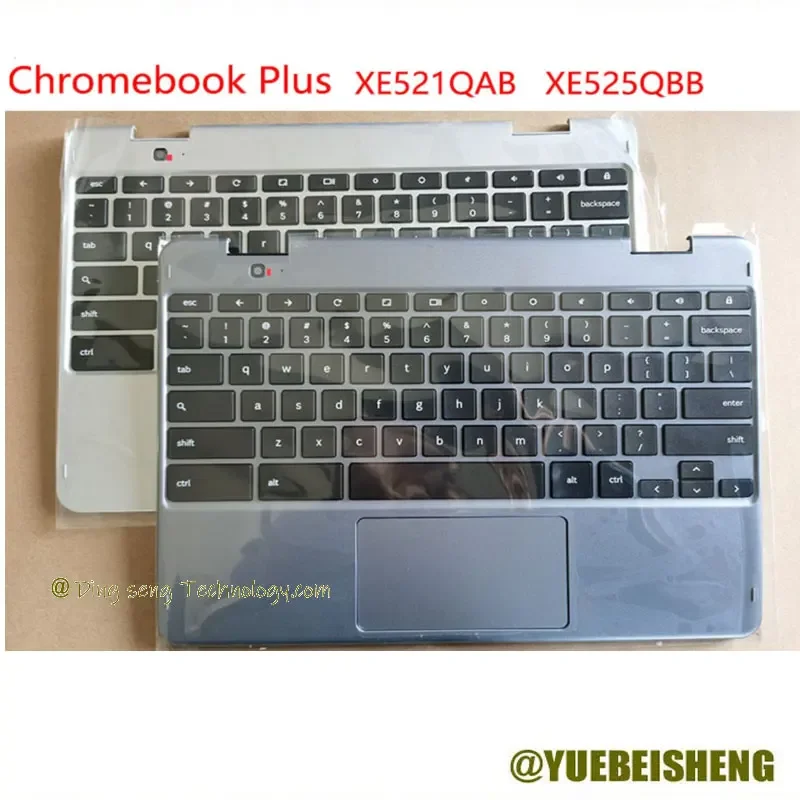 Yuebeisheng Nuovo/Org Per Samsung Chromebook Plus Xe520Qab 521 Xe525Qbb Palmrest Tastiera Americana Copertura Superiore Touchpad