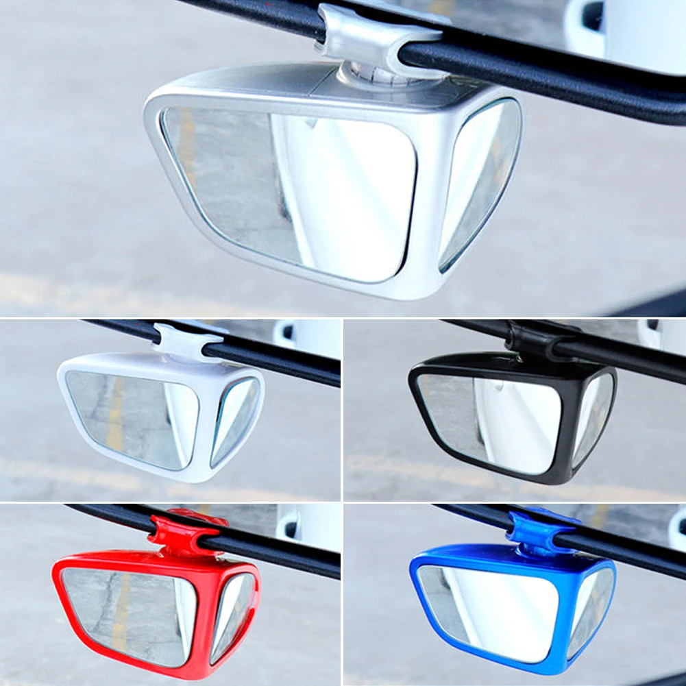 

2pcs 360 Degree HD Car Blind Spot Mirror Rotatable Adjustable Wide Angle Exterior Automobile Rear View Mirror Parking Mirror New