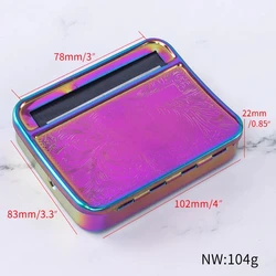 Compact Metal Manual Rolling Machine | Tobacco Roller & Cigarette Case Maker (78mm - Colorful)