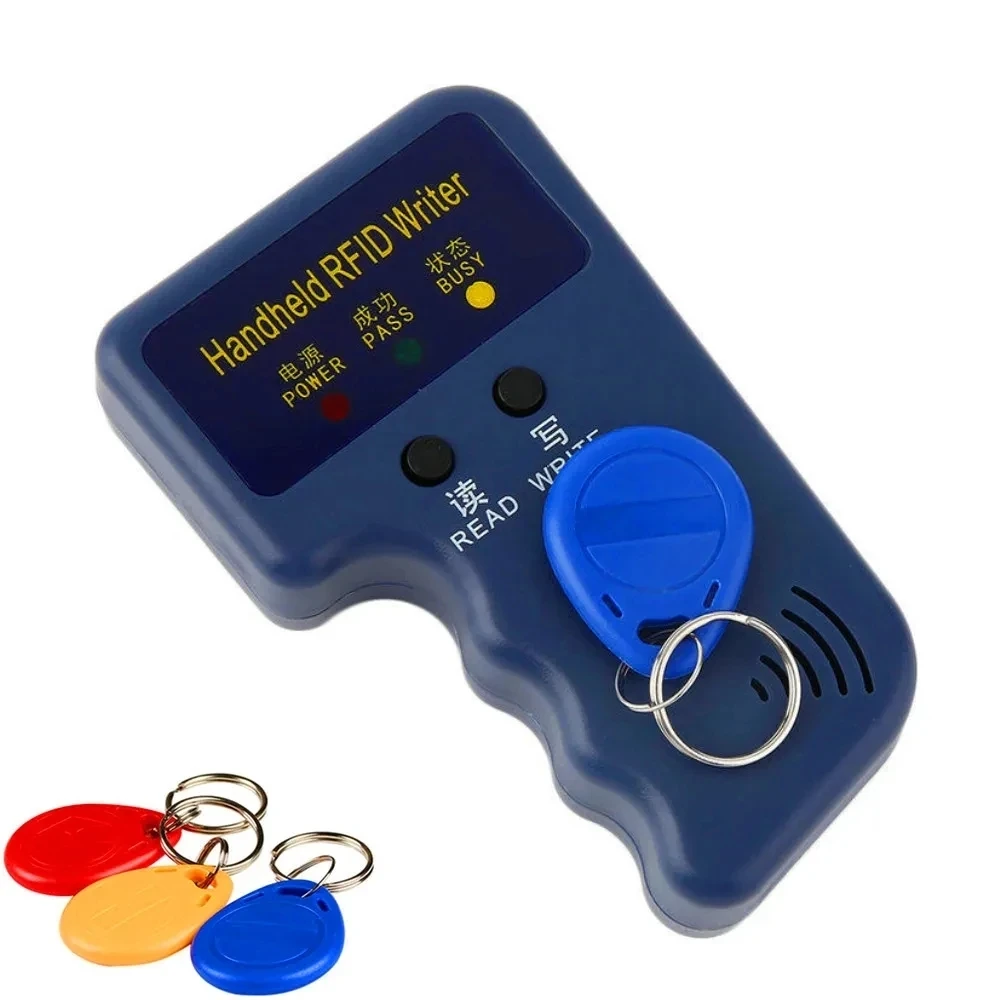 125KHz RFID Handheld Writer Duplicator Copy EM4305 T5577 Rewritable Read EM4100/TK4100 ID Keyfobs Tag Card
