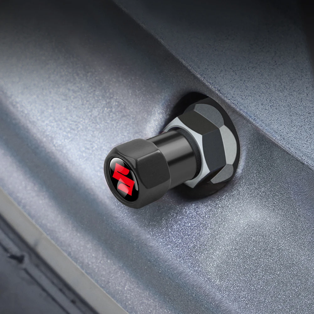 4-Piece Set Car Wheel Tire Valve Caps - Air Stem Dust Covers