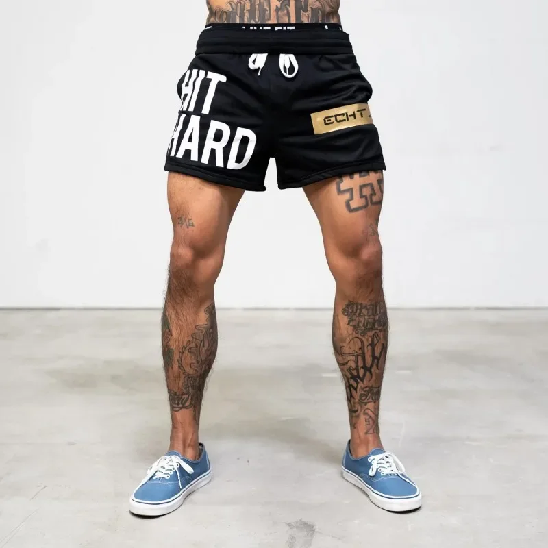 Men's Fitness Gym Shorts Speed Dry Running Training Shorts Boxing Squat Sporty Brother Five-Quarter Length