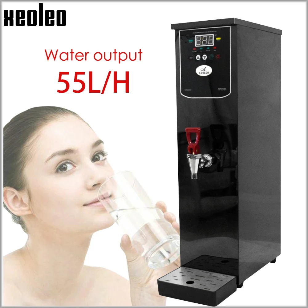 Xeoleo เครื่องทำน้ำร้อน20L ทำจากสเตนเลสสีดำ55L/ชม. เครื่องทำน้ำร้อนเชิงพาณิชย์เครื่องจ่ายน้ำร้อนสำหรับ2500WW ร้านชาฟอง 1