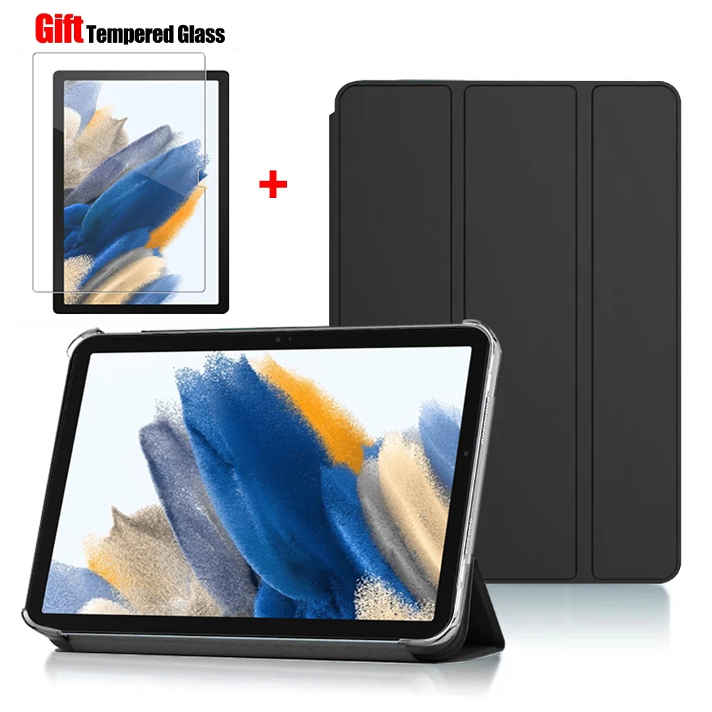 

Tablet Stand Protection Flip For Samsung Galaxy Tab A8 10.5'' 2021 Cover for SM-X200 X205 Case Tri-fold Back Case for x200 Film