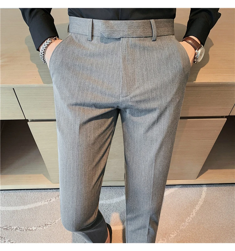 pantalon rayé pour coupe tenue pour automne hiver