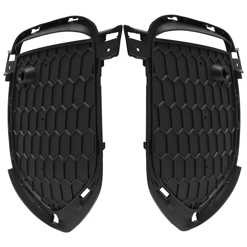 1 Pair Car Front Bumper Fog Light Grille Cover LH+RH Black 51118064635 51118064636 For BMW X5 F15 M Style Sport