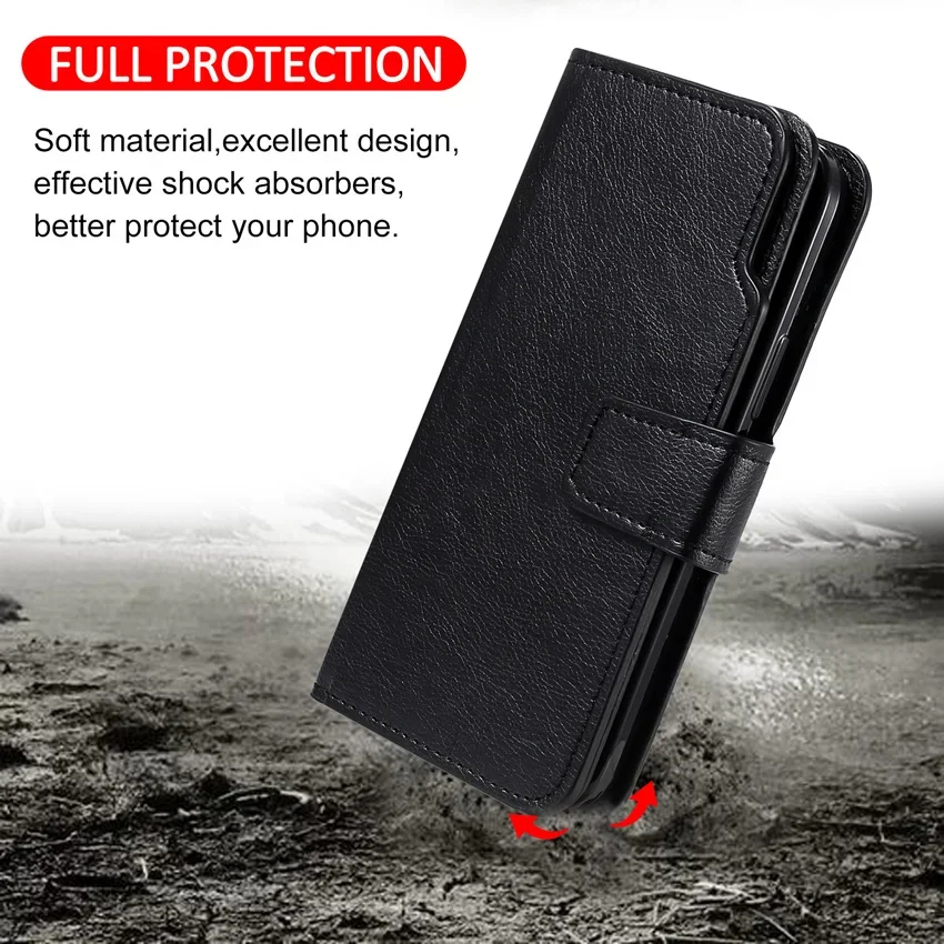 Hochwertige Leder-Brieftaschenhülle für iPhone 18 17 16 15 14 13 12 11 Pro Max XR XS Max 7 8 Plus Air Flip Handyhülle mit Kartenfach – Detail 12