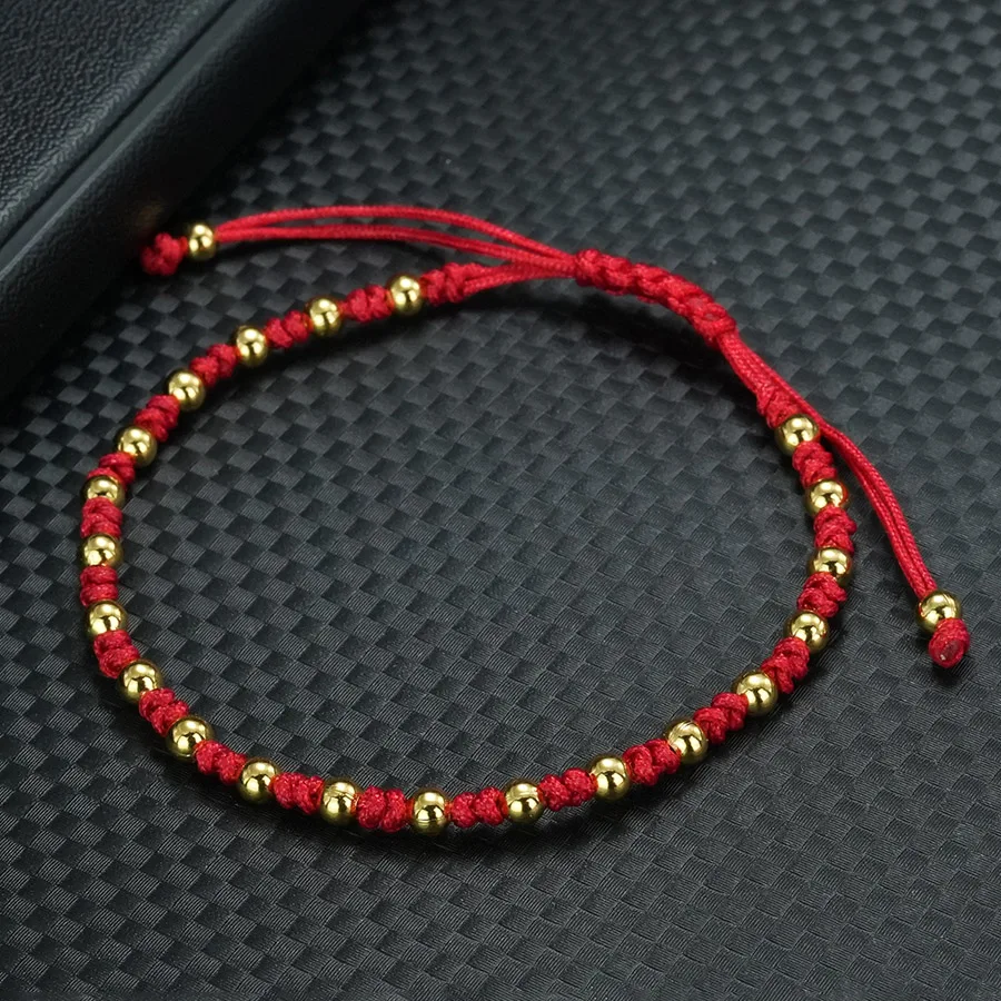 Red String Handmade Adjustable Cord Bracelet for Men and Women