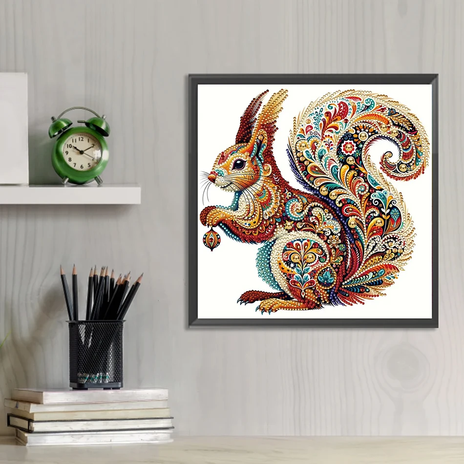 GATYZTORY DIY Diamond Embroidery Cross Stitch Cute Dog Special Shape Round Diamond Painting Mosaic Animal Handicraft Home Decor