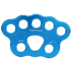 Multi - Purpose Climbing Anchor Separator - 8 - Hole Rigging Plate for Mountaineering Safety (Blue)