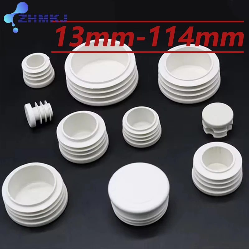 Dia 13mm-114mm Round Plastic Blanking End Cap Tube Pipe Insert Plug Dust Cover