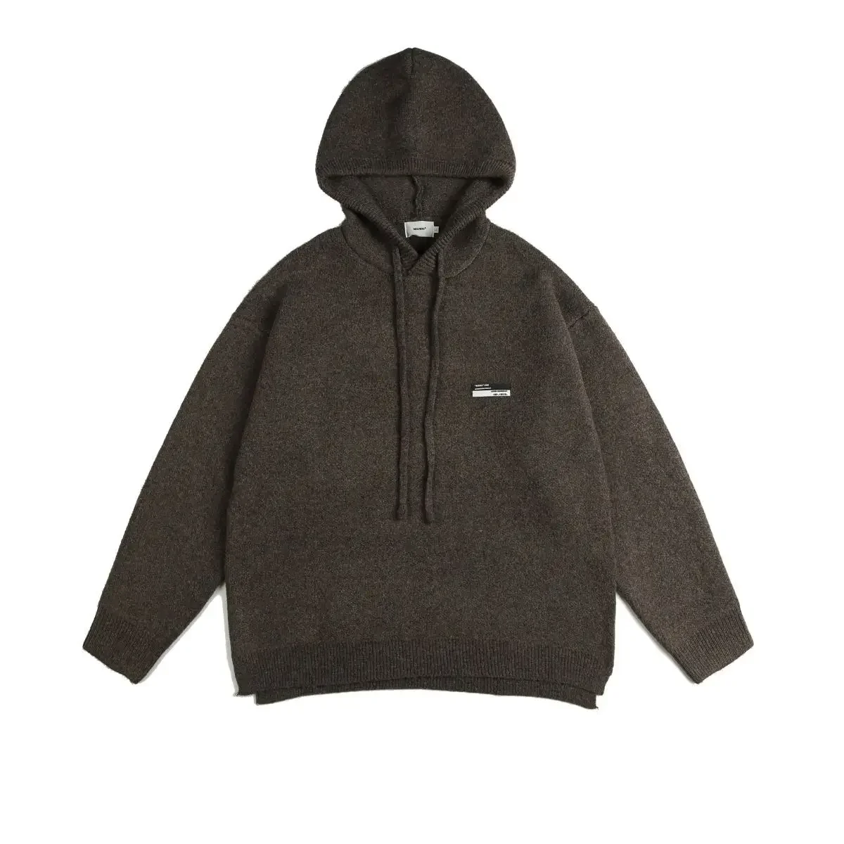 RUIENRS X ROPUCHA Autumn New Hooded Three-Color Drawstring Simple Loose-Fit Sweater Motorcycle Rider Vest FZ364
