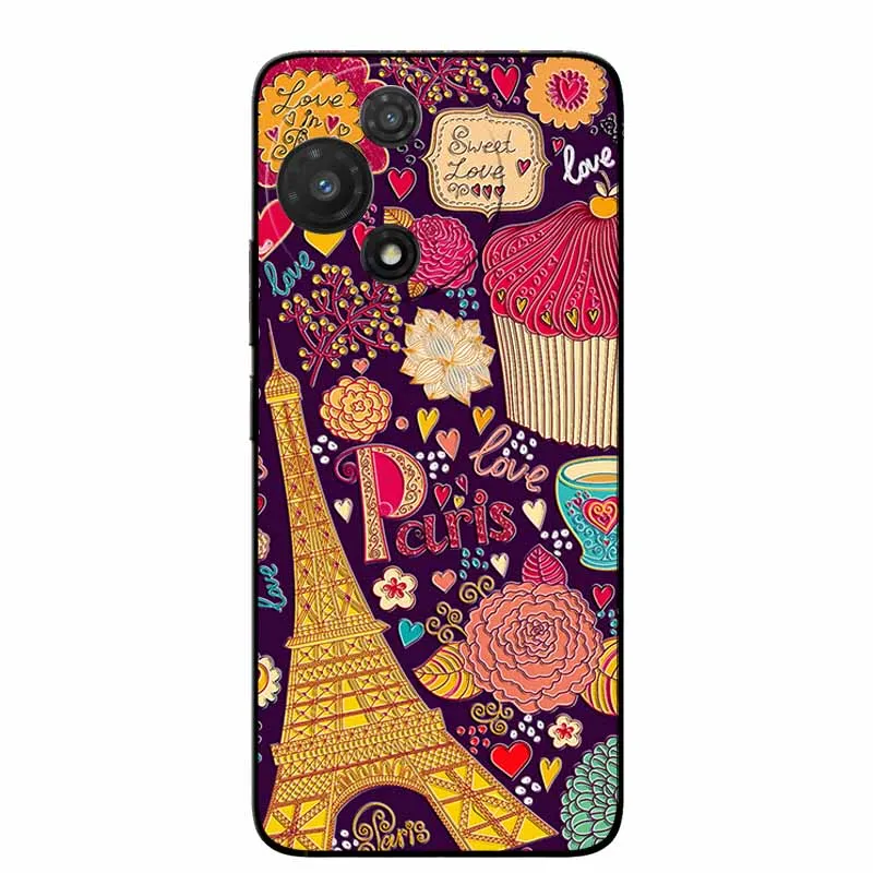 3D Cartoon Embossed Retro Silicone Case with Anime Bumper