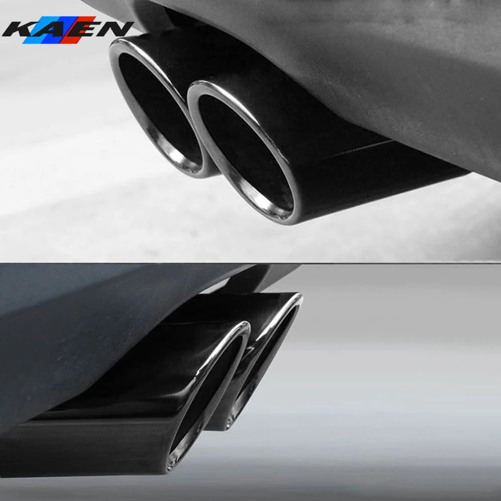 Car Exhaust Tail Pipe Cover VW Tiguan Volkswagen Passat B7 CC 2pcs Auto Accessories Audi A4 B8 A3 A1 Q5 car exhaust tail pipe