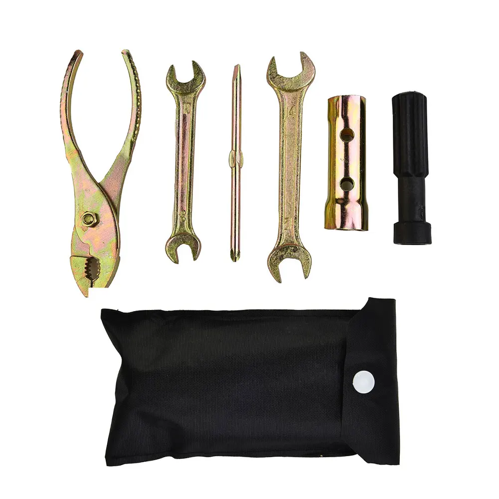 

5pcs Motorcycle Tool Kit Spanner / Wrench / Screwdriver / Pliers W/Storage Bag Aluminum Alloy Accessories For Vehicles